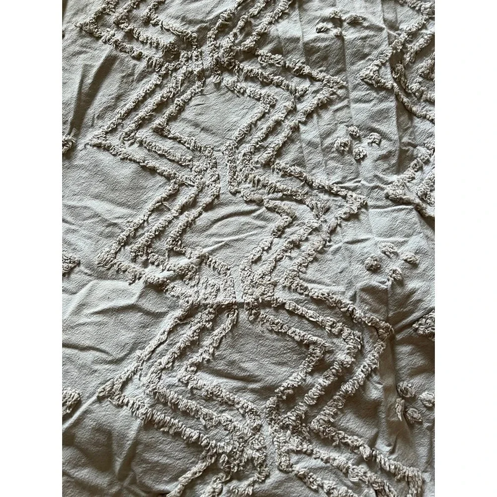 Twin XL Gray Chevron Comforter